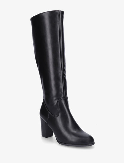 Bottes en simili à talon - Noir - 2