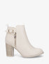Bottines hautes bi-matière - Beige - 1