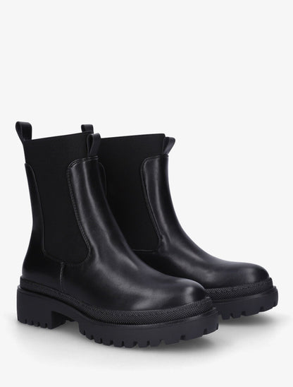 Bottines élastiquées unies - Noir - 4