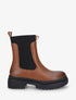 Bottines élastiquées unies - Camel - 1