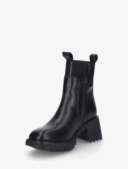Bottines montantes à semelle crantée - Noir - 3