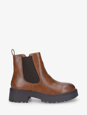 Bottines élastiquées à semelles crantées - Camel - 5