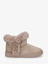 Low boots fourrées et fourrure synthétique - Taupe - 1