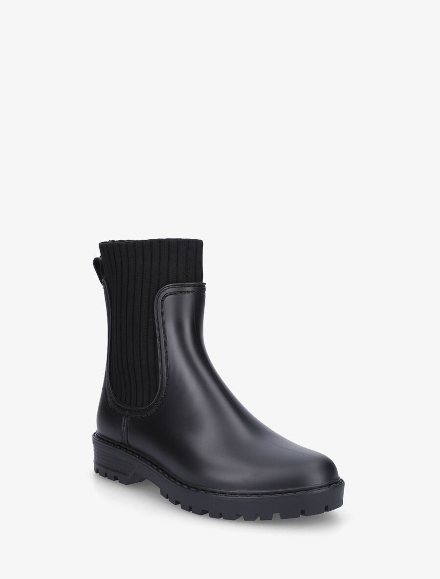 Bottines chaussettes en caoutchouc - Noir - 2