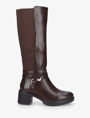 Bottes à contrefort python - Marron - 5
