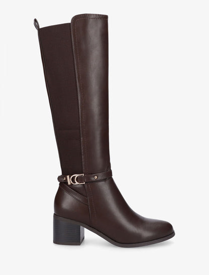 Bottes unies élastiquées - Marron - 5