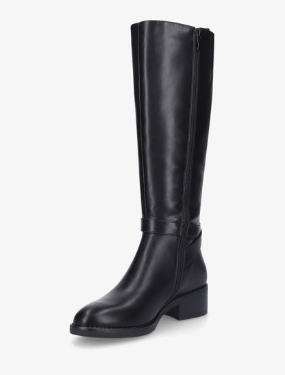 Bottes plates en simili - Noir - 3