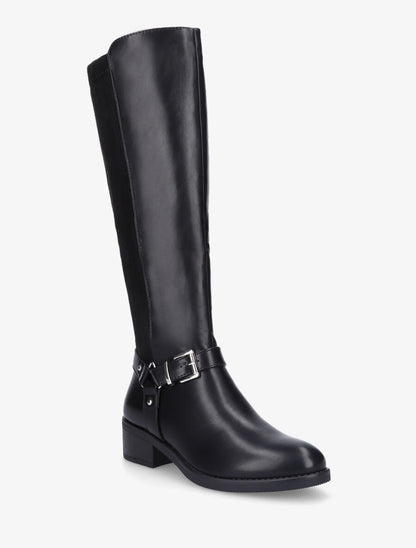Bottes bi-matière sanglé - Noir - 2