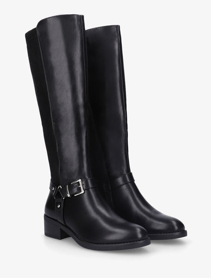 Bottes bi-matière sanglé - Noir - 4