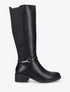 Bottes plates élastiquées en simili - Noir - 5