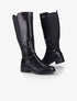 Bottes cavalières à détail sangle cloutée - Noir - 5