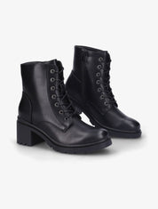 Bottines en simili à talon - Noir - 5