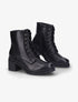 Bottines en simili à talon - Noir - 5