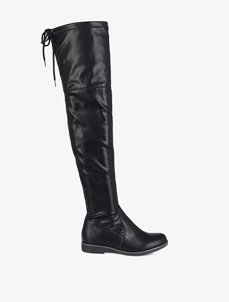 Cuissardes plates en simili - Noir - 2