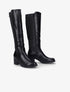 Bottes à talon et contrefort élastiqué - Noir - 1