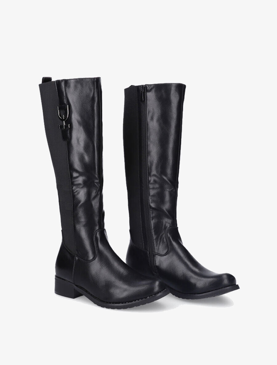 Bottes classiques à détails dorés - Noir - 3