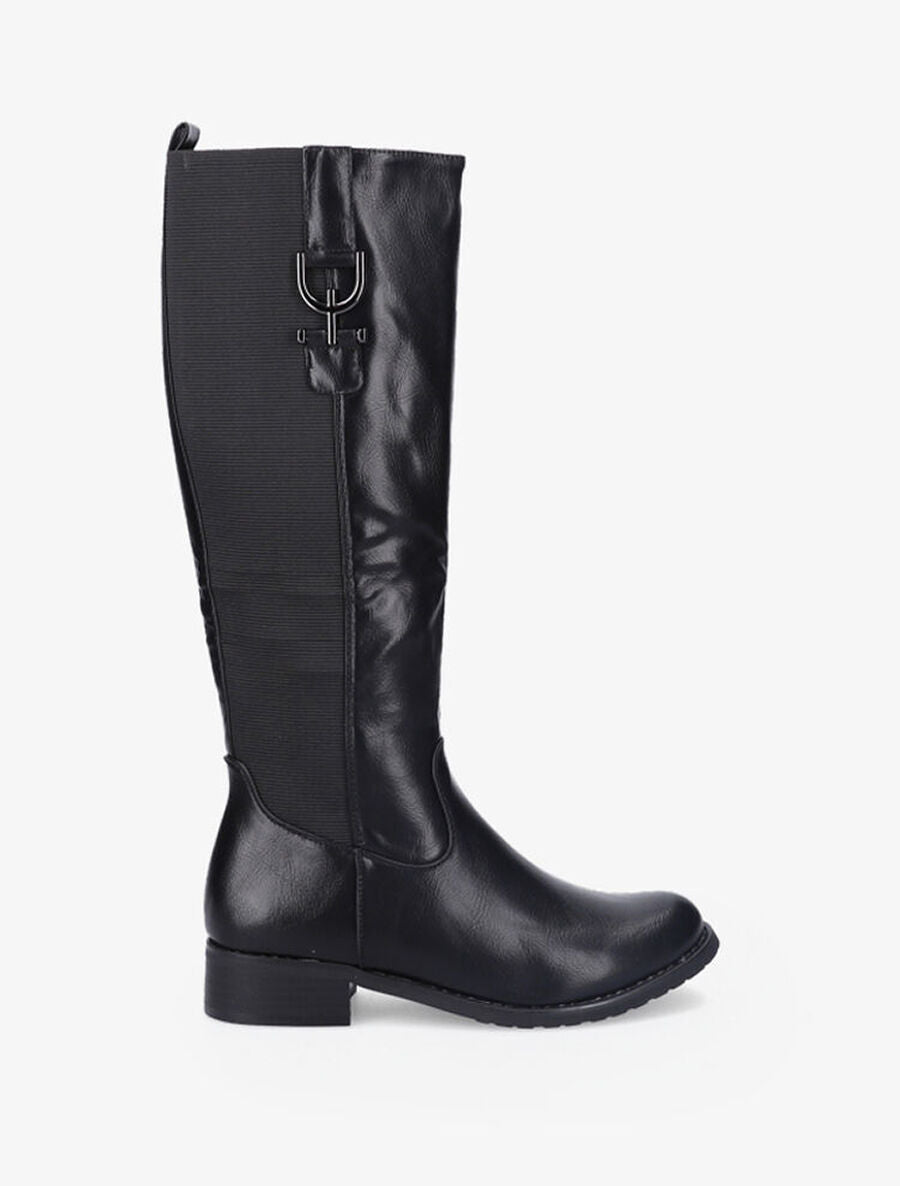 Bottes classiques à détails dorés - Noir - 1