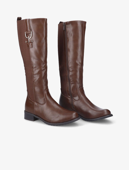 Bottes classiques à détails dorés - Marron - 5