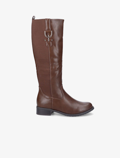 Bottes classiques à détails dorés - Marron - 2