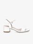 Sandales vernies à ganse effet croco - Blanc - 5