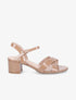 Sandales vernies à ganses croisées - Beige - 1