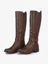 Bottes à bride et bandes élastiquées - Marron - 1