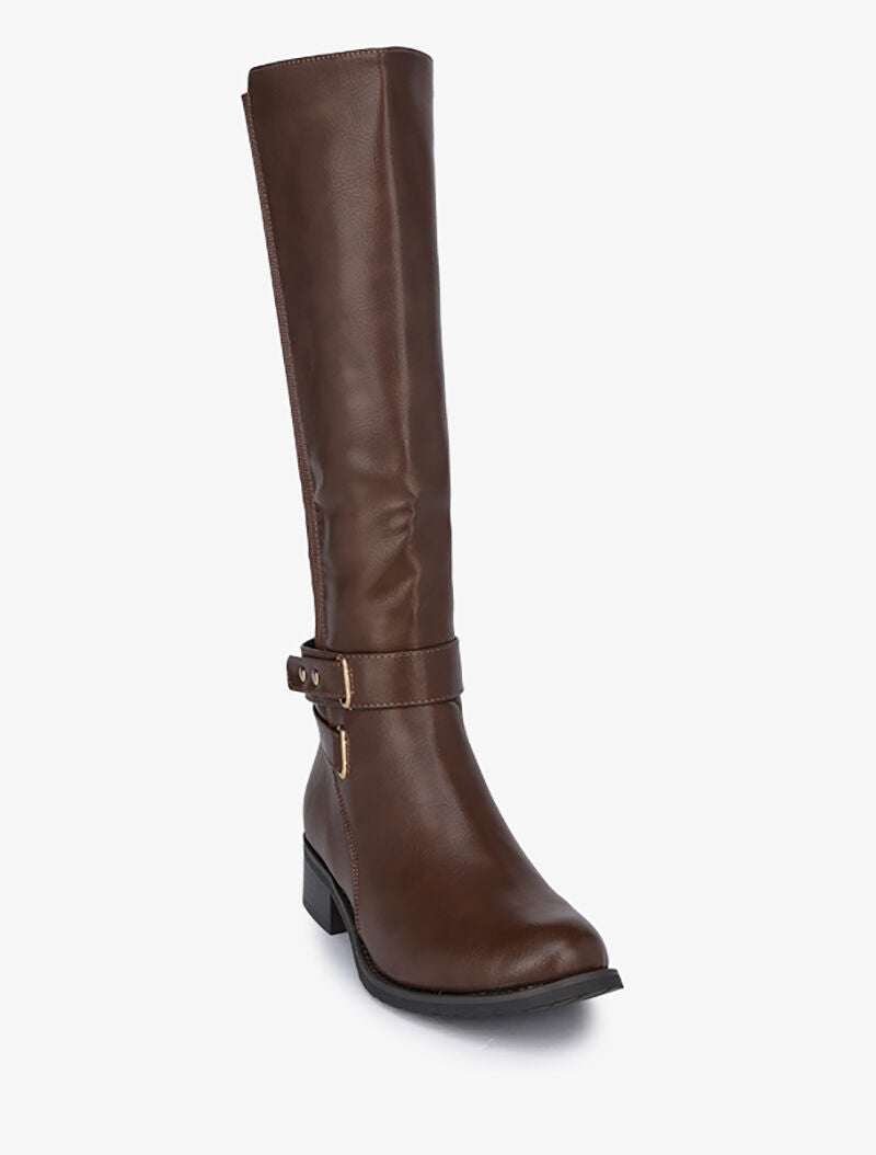Bottes à bride et bandes élastiquées - Marron - 3
