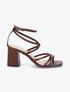 Sandales à brides et ganses fines - Marron - 5