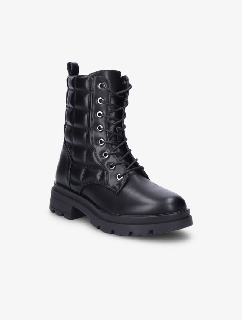 Boots matelassées et crantées - Noir - 2