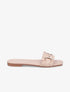 Mules stylisées à tige dorée - Beige rosé - 1