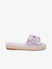 Mules à plateforme raphia - Lilas - 5