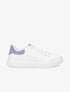 Sneakers à contrefort et languette en suédine - Blanc/bleu layette - 1