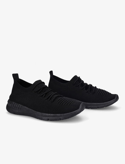 Baskets en mesh à lacets - Noir - 4
