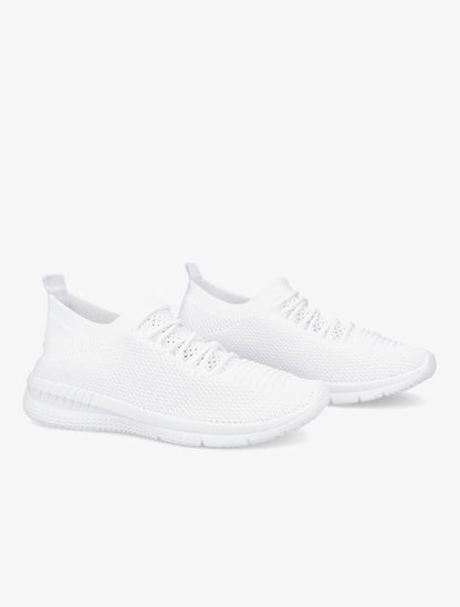 Baskets en mesh à lacets - Blanc - 4
