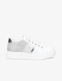 Sneakers bimatière et à bande irisée - Blanc/gris souris - 1