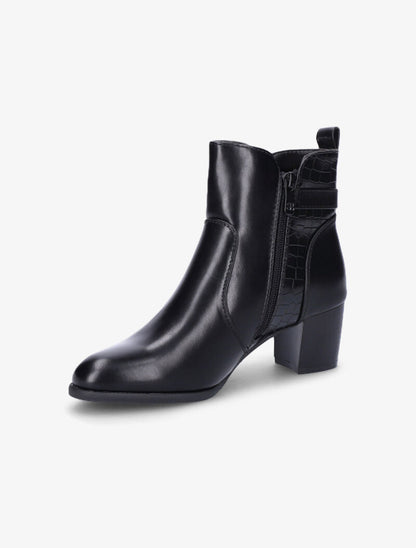 Bottines bi-matière à sangle - Noir - 3