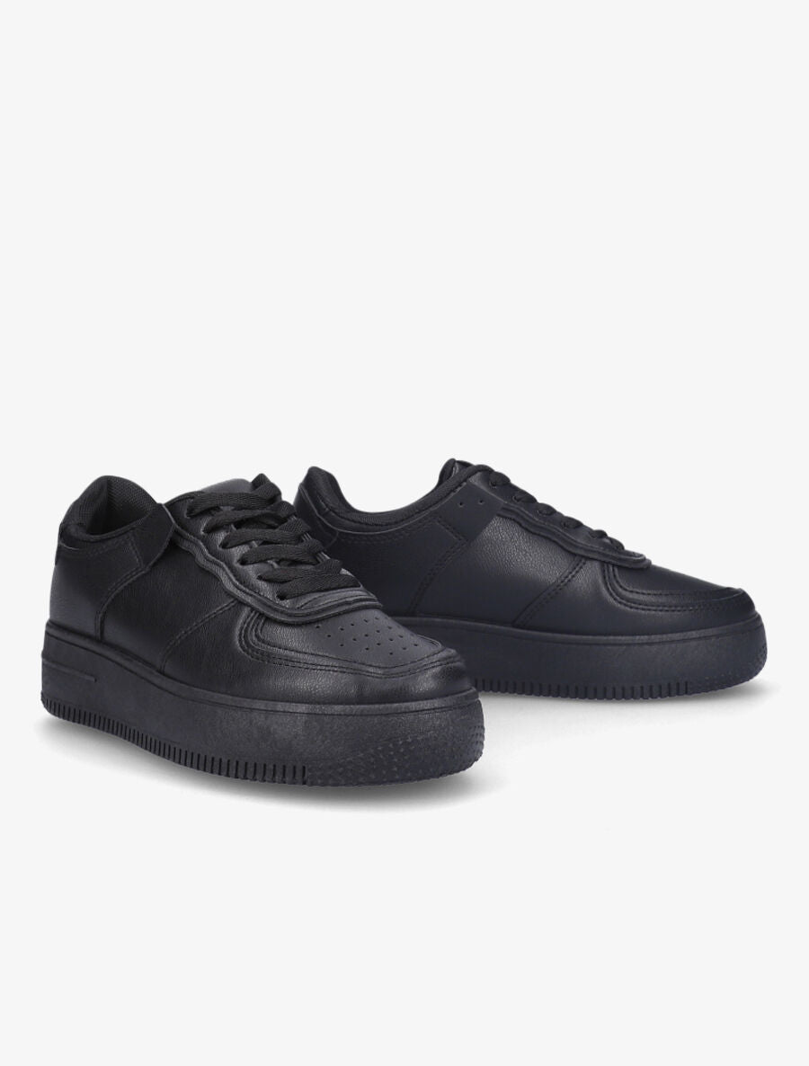 Sneakers à empiècements contrastants - Noir - 4