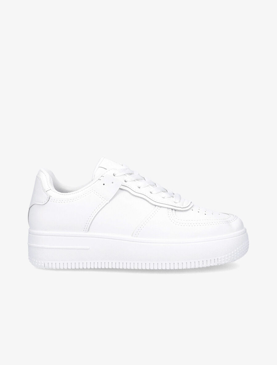Sneakers à empiècements contrastants - Blanc - 5