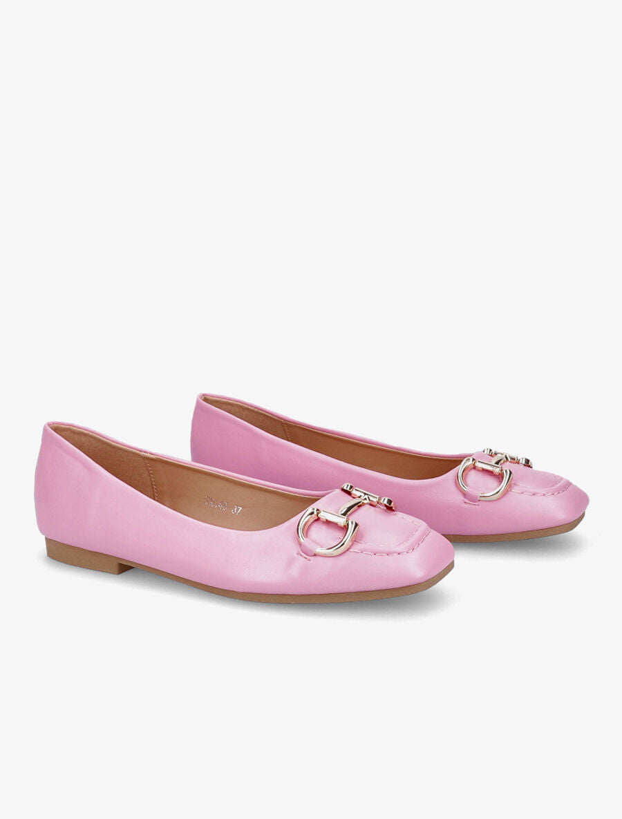 Ballerines à tige style mors - Rose bonbon - 4