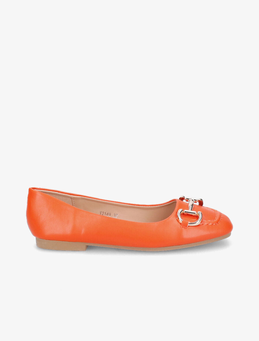 Ballerines à tige style mors - Orange - 1