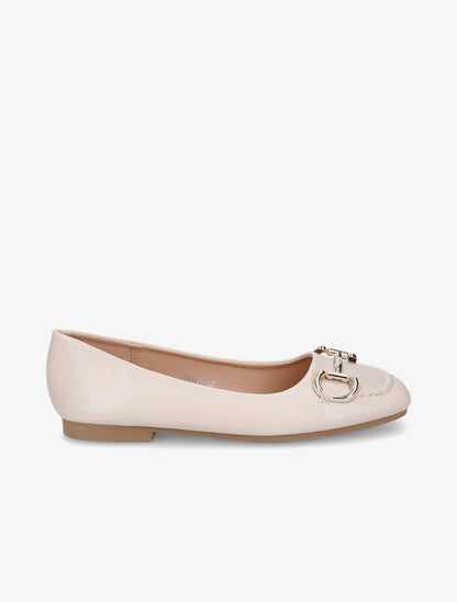 Ballerines à tige style mors - Beige - 1