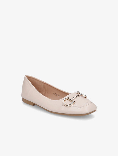 Ballerines à tige style mors - Beige - 2