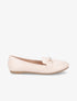 Mocassins boucles métalliques à strass - Beige - 1