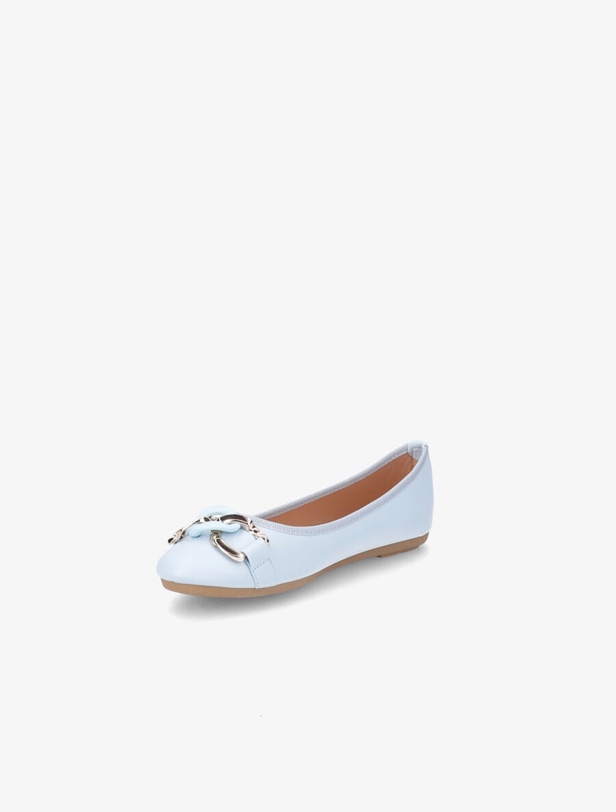 Ballerines à chaînes - Bleu ciel - 3