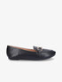 Mocassins en simili à boucles stylisées - Noir - 5