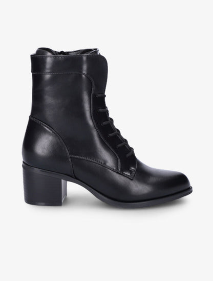 Bottines à lacets et à coutures contrastantes - Noir - 2