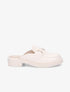 Mules monochrome style mocassin à boucle - Beige - 5