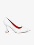 Escarpin bouts pointus à talons bobine - Blanc - 1