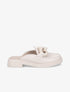 Mules en simili détail maillons - Beige - 1