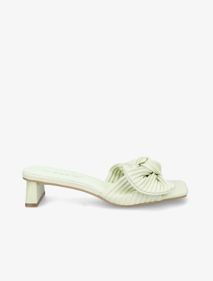 Mules striées à noeud - Vert - 1